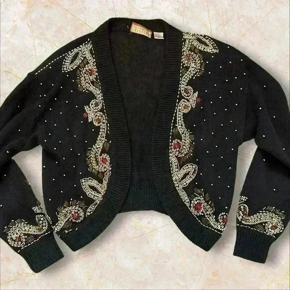 Vintage Cristina Embellished Cardigan - Picture 3 of 14